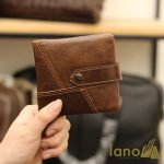 Ví da nam ngang thời trang cúc bấm VDN021