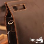 Túi da cầm tay cho nam Lano sang trọng lịch lãm CLT005 nghiêng