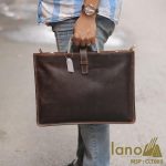 Túi da nam cầm tay thời trang Lano gọn nhẹ CLT003 xách tay