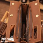 Túi da cầm tay cho nam Lano sang trọng lịch lãm CLT005 bên trong