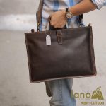 Túi da nam cầm tay thời trang Lano gọn nhẹ CLT003 đeo chéo