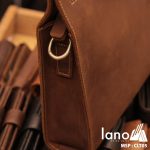 Túi da cầm tay cho nam Lano sang trọng lịch lãm CLT005 cạnh bên