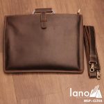 Túi da nam cầm tay thời trang Lano gọn nhẹ CLT003