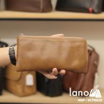 Ví cầm tay nam da bò thật Hautton mẫu mới nhất Lano 2018 nâu vàng - cầm tay