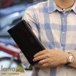 Ví cầm tay nam da bò thật Hautton mẫu mới nhất Lano 2018 đen - cầm tay