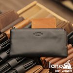 Ví cầm tay nam da bò thật Hautton mẫu mới nhất Lano 2018 đen