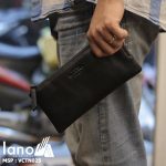 Ví cầm tay nam da bò thật Hautton mẫu mới nhất Lano 2018 đen - cầm tay