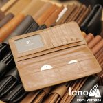 Ví cầm tay nam Hautton mỏng gọn thời trang Lano tiện lợi mới nhất 2018 VCTN024 nâu vàng bên trong