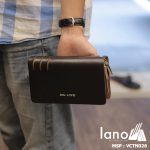 Ví cầm tay nam Lano da bò 2 ngăn kéo thời trang nam tính Hautton VCTN026 xách tay