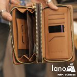 Ví cầm tay nam Lano da bò 2 ngăn kéo thời trang nam tính Hautton VCTN026 bên trong