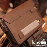 Ví Cầm Tay Nam Lano Da Thật Khóa Sổ Đẳng Cấp Cho Phái Mạnh mặt sau