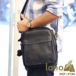 Túi da đeo chéo nam Lano cổ điển phong cách hiện đại KT86 - đeo vai