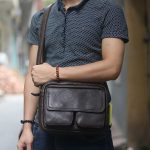 Túi da đeo chéo nam Lano thời trang tiện lợi mới 2018 KT88