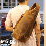 Túi da đeo chéo ngực nam Lano thời trang độc đáo TDL43 đeo sau lưng