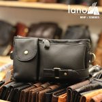 Túi đeo bụng da bò nam Lano nhỏ gọn tiện lợi