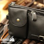 Túi đeo bụng da bò nam Lano nhỏ gọn tiện lợi