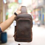Túi đeo chéo lưng, ngực cho nam da bò sáp Lano TDL30