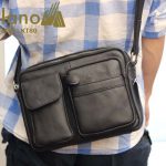 Túi đeo chéo nam công sở Lano da bò thời trang tiện lợi KT80 - đeo sau lưng