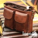 Túi đeo chéo nam da bò thật Lano tiện lợi phong cách bụi bặm mới 2018 KT84 - nghiêng