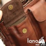 Túi đeo chéo nam da bò thật Lano tiện lợi phong cách bụi bặm mới 2018 KT84 - bên trong
