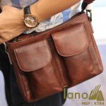 Túi đeo chéo nam da bò thật Lano tiện lợi phong cách bụi bặm mới 2018 KT84 - đeo vai