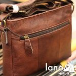 Túi đeo chéo nam da bò thật Lano tiện lợi phong cách bụi bặm mới 2018 KT84 - nghiêng mặt sau