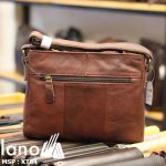Túi đeo chéo nam da bò thật Lano tiện lợi phong cách bụi bặm mới 2018 KT84 - mặt sau