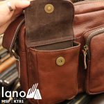 Túi đeo chéo nam Lano da bò thật thời trang bụi bặm KT81 - bên trong