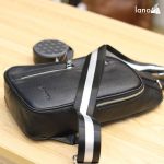 Túi da đeo chéo ngực nam Lano nhỏ gọn thời trang Hautton TDL41 nghiêng