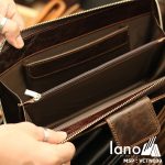 Ví cầm tay nam da bò thật Lano sang trọng lịch lãm VCTN030 bên trong