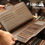 Ví cầm tay nam da bò thật Lano sang trọng lịch lãm VCTN030 bên trong