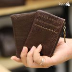 Ví da nam Lano dạng đứng nhỏ gọn thời trang da thật VDN026 bên trong