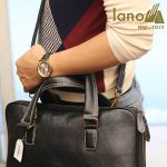 Cặp xách da nam cao cấp Lano đựng Macbook đẹp độc lạ CD72 - đeo chéo