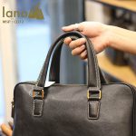 Cặp xách da nam cao cấp Lano đựng Macbook đẹp độc lạ CD72 - tay xách