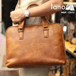 Cặp xách da nam cao cấp Lano đựng Macbook đẹp độc lạ CD72 - đeo chéo