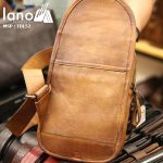 Túi da đeo ngực nam Lano thời trang sang trọng đẳng cấp cho phái mạnh TDL52 - mặt sau