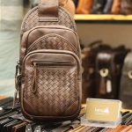 Túi da đeo ngực nam Lano thời trang sang trọng đẳng cấp cho phái mạnh TDL52 nâu