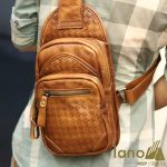 Túi da đeo ngực nam Lano thời trang sang trọng đẳng cấp cho phái mạnh TDL52 - đeo lưng