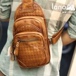 Túi da đeo ngực nam Lano thời trang sang trọng đẳng cấp cho phái mạnh TDL52 - đeo lưng