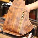 Túi da đeo ngực nam phong cách Lano thời trang gọn nhẹ TDL51 - mặt sau