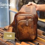 Túi da đeo ngực nam phong cách Lano thời trang gọn nhẹ TDL51