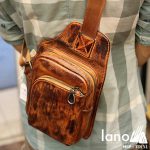 Túi da đeo ngực nam phong cách Lano thời trang gọn nhẹ TDL51 - đeo lưng