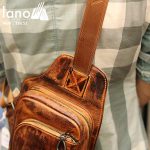 Túi da đeo ngực nam phong cách Lano thời trang gọn nhẹ TDL51 - đeo lưng