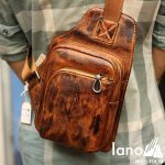 Túi da đeo ngực nam phong cách Lano thời trang gọn nhẹ TDL51 - đeo lưng