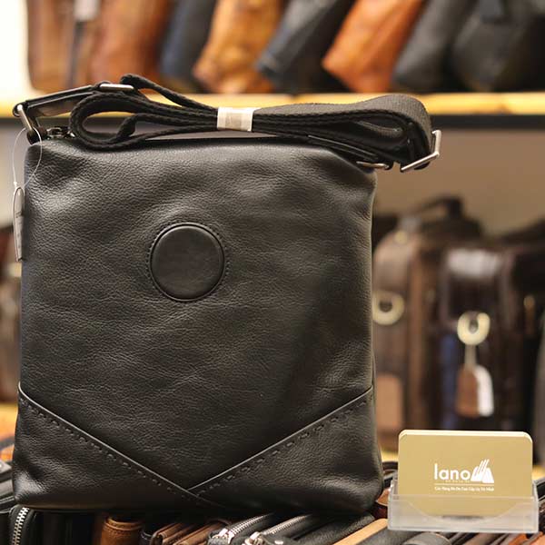 Túi da nam đeo chéo đựng iPad Lano thời trang công sở KT93 đen
