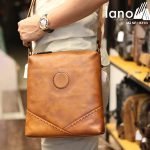 Túi da nam đeo chéo đựng iPad Lano thời trang công sở KT93 nâu vàng - đeo vai