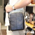 Túi da nam đeo chéo Lano gọn nhẹ sang trọng lịch lãm KT97 đen - đeo chéo