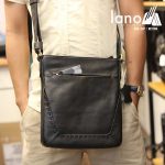 Túi da nam Lano đựng iPad mỏng gọn tiện lợi KT98 - đeo trước