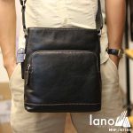 Túi đeo chéo nam công sở da bò đẳng cấp cho phái mạnh KT101 đen - đeo trước