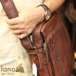 Túi đeo chéo nam da thật Lano khỏe khoắn tiện lợi KT103 - đeo chéo